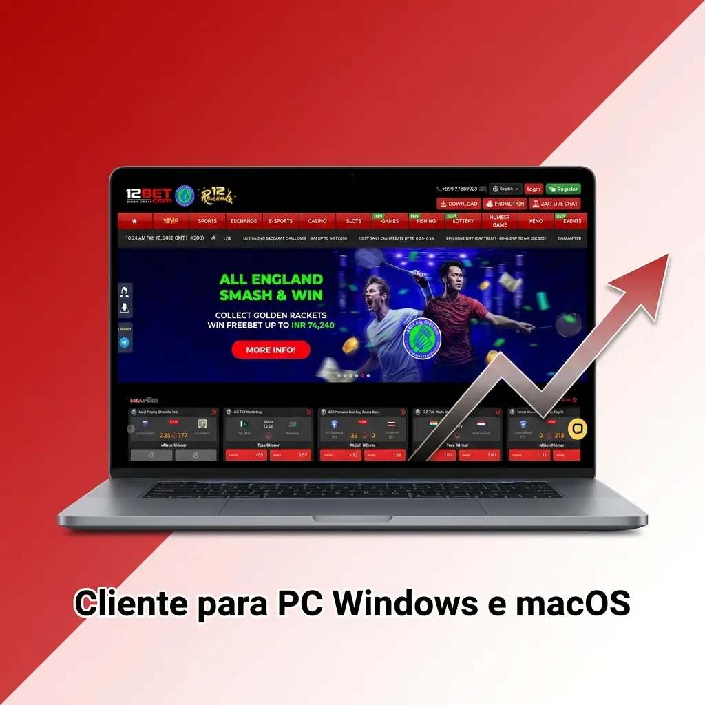 Apostas na 12bet pelo navegador em PC Windows e macOS, sem cliente dedicado em 2026