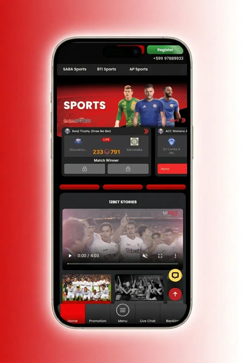 Tela de smartphone com guia para baixar 12bet APK no Android em 4 passos simples