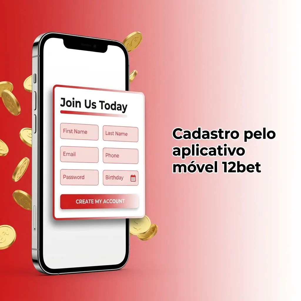 Cadastro no app 12bet com formulário, validação por SMS ou email e acesso a apostas, cassino e caixa
