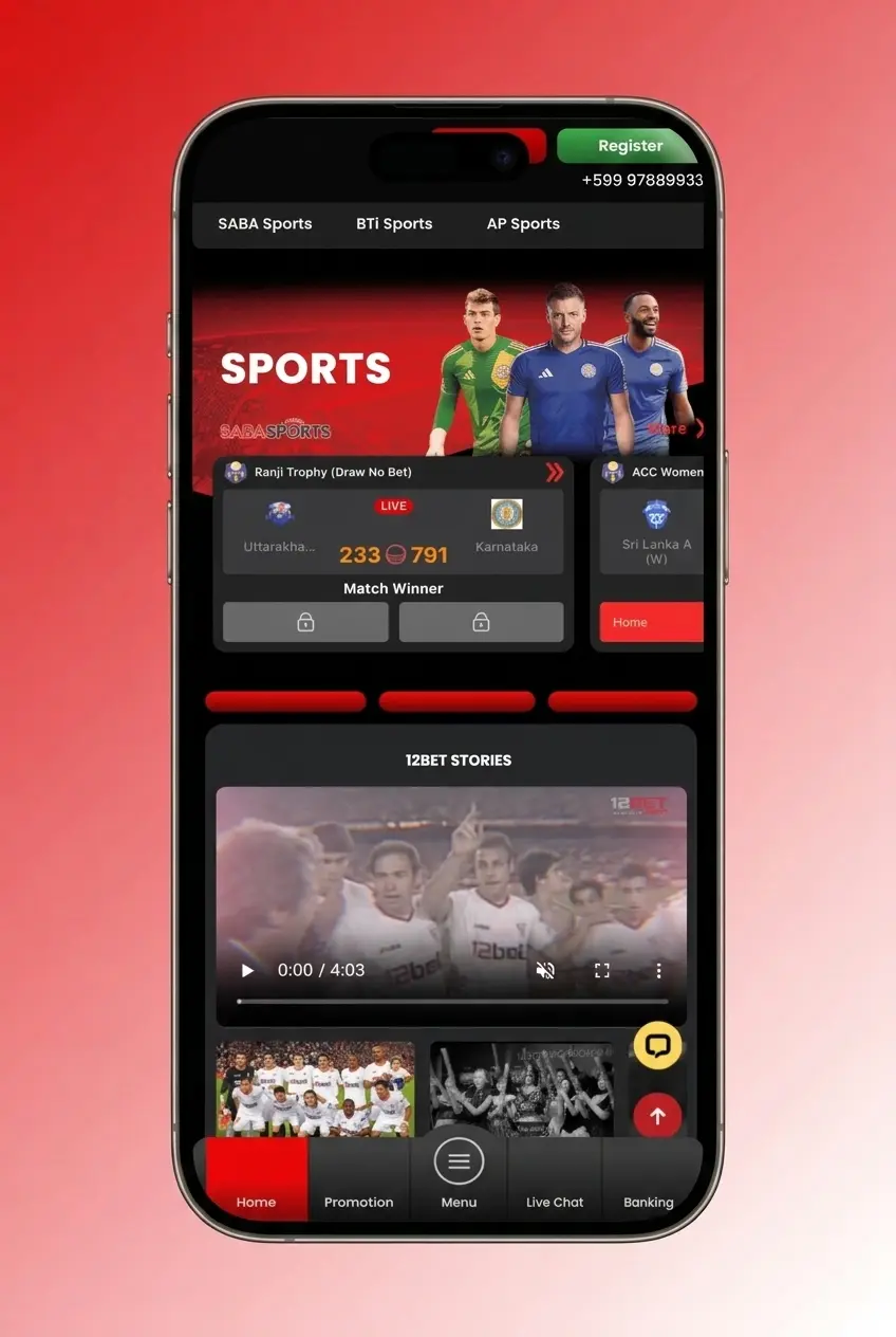 Passos para apostar no app 12bet com apostas pré-jogo e ao vivo pelo boletim mobile